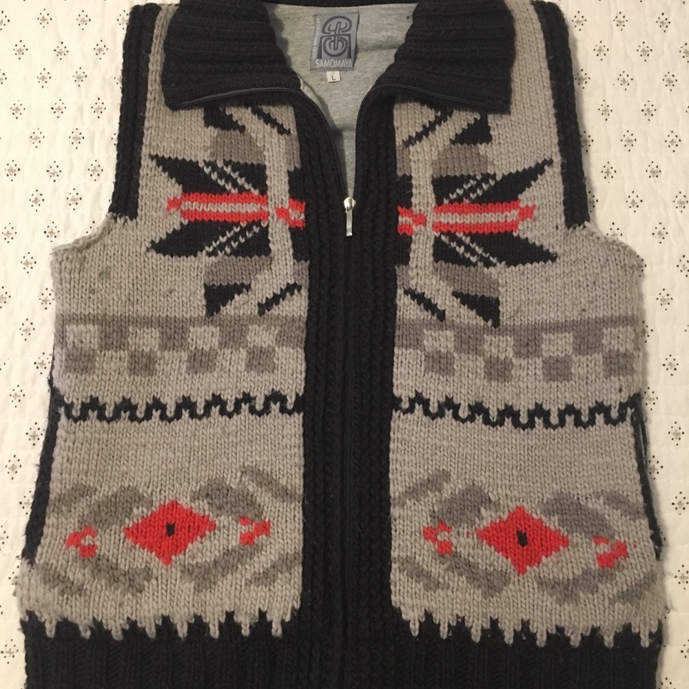 Hand knit vest